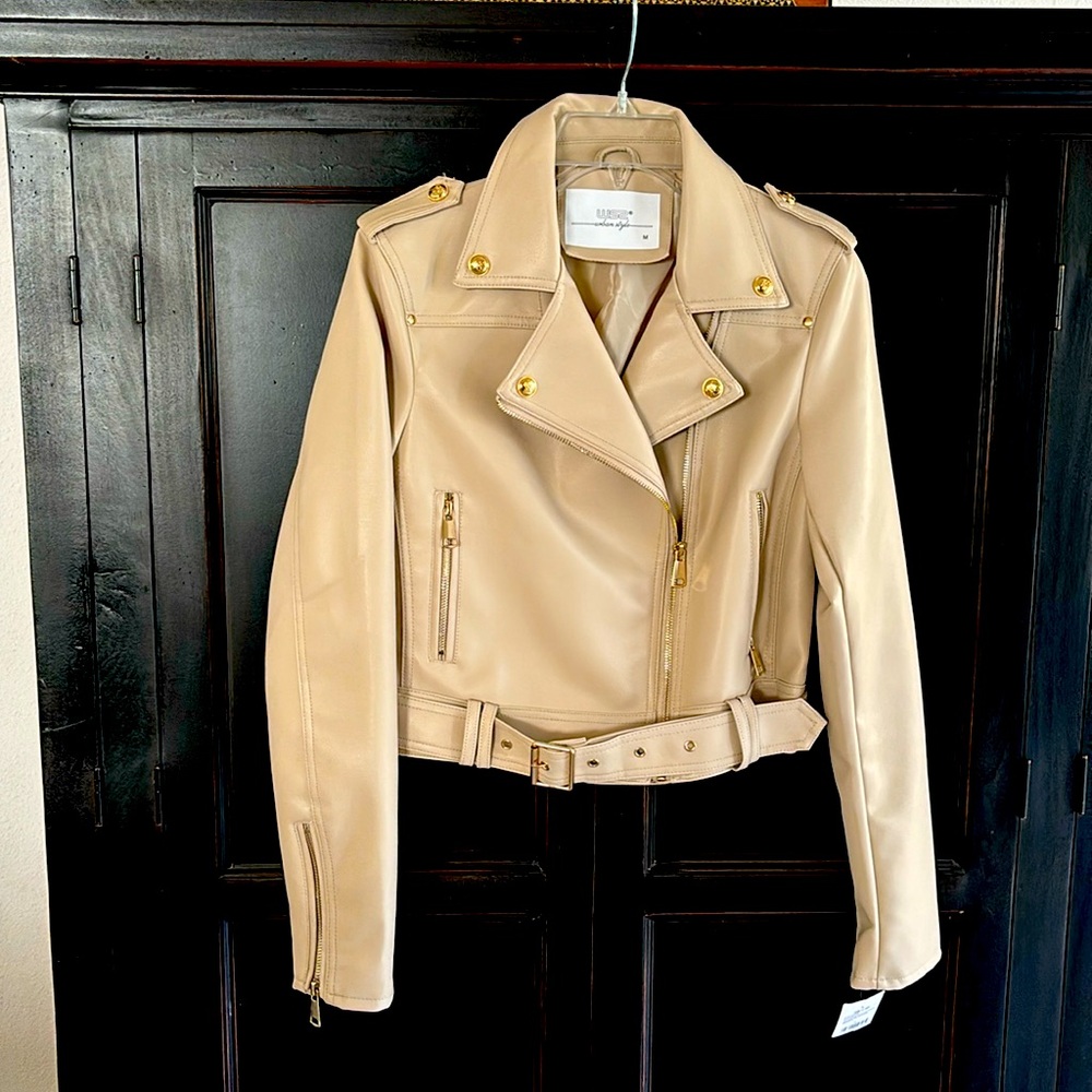 Brand new WSZ Italian faux leather jacket. Bought in Italy.